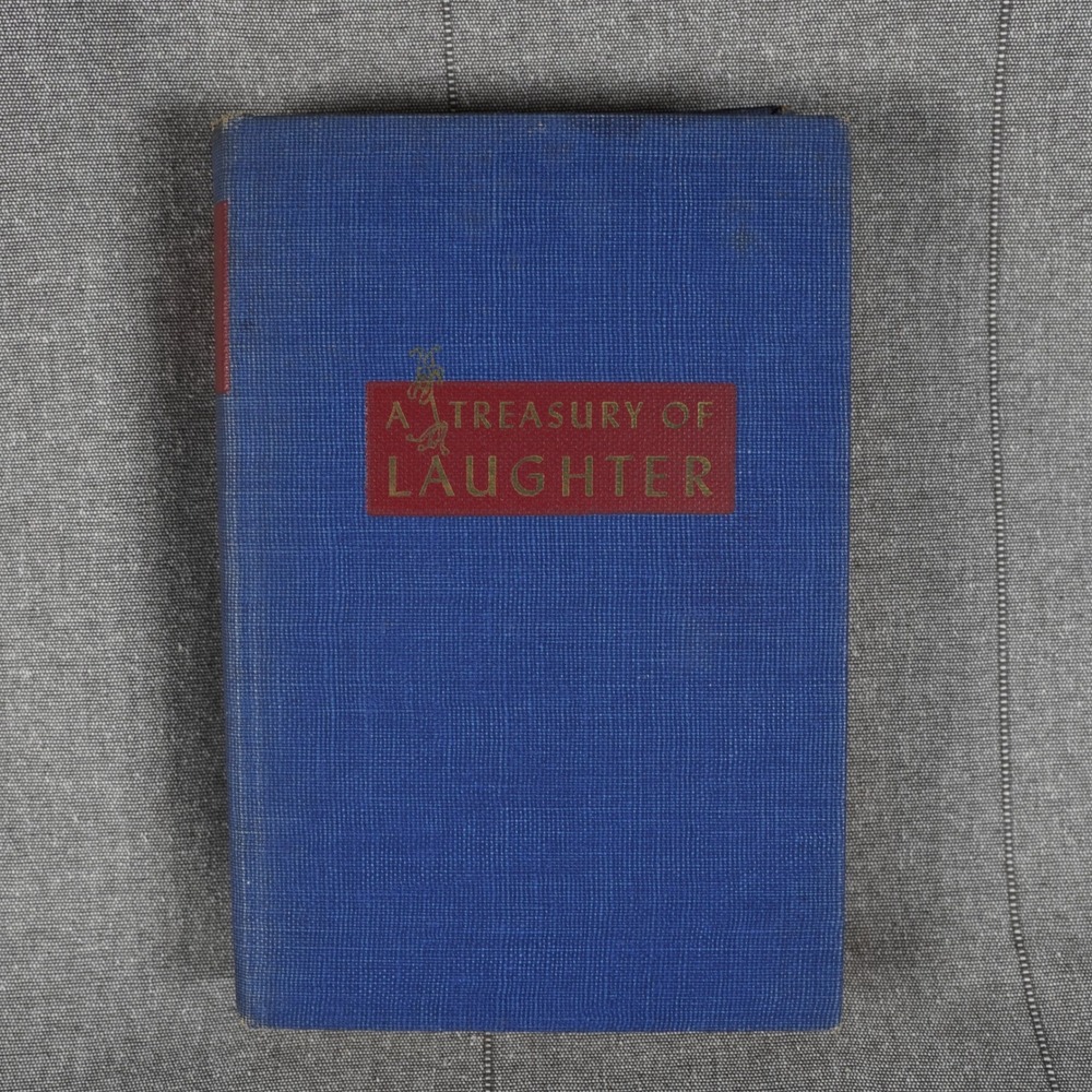 A Treasury of Laughter Vintage‎ Hardcover Humor Anthology Illustrated Blue 1946